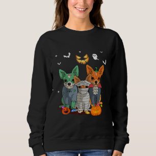 Halloween Chihuahua Dog Witch Cute Gift Dachshund Sweatshirt