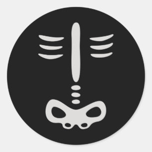 Halloween Children Skeleton Costume Classic Round Sticker