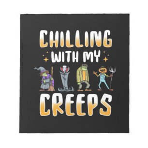 Halloween Chilling With Creeps Notepad