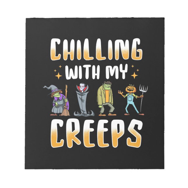 Halloween Chilling With Creeps Notepad (Front)