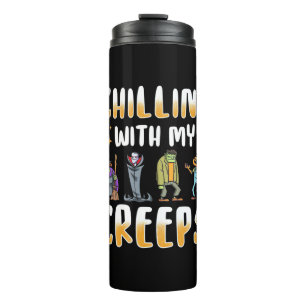 Halloween Chilling With Creeps Thermal Tumbler