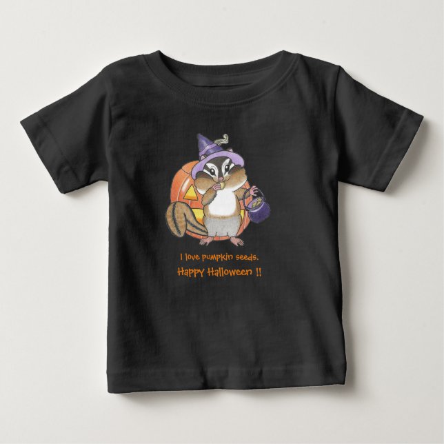 Halloween Chipmunk (Squirrel) Baby T-shirt (Front)