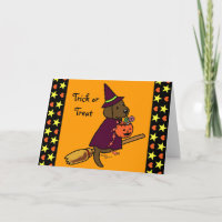 Halloween Chocolate Labrador Cartoon 1