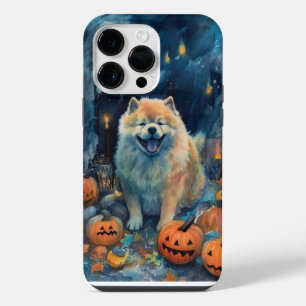 Halloween Chow Chow With Pumpkins Scary iPhone 14 Pro Max Case