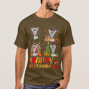 Halloween Christmas Funny Chinese Crested Dog Hall T-Shirt