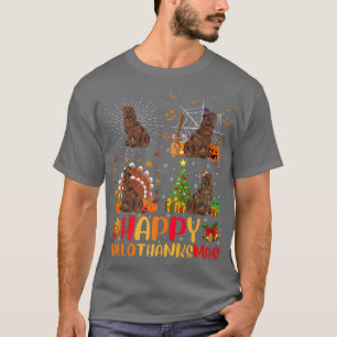 Halloween Christmas Funny Newfoundland Dog Halloth T-Shirt