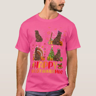 Halloween Christmas Funny Newfoundland Dog Halloth T-Shirt