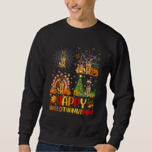 Halloween Christmas  German Shepherd Dog Hallothan Sweatshirt