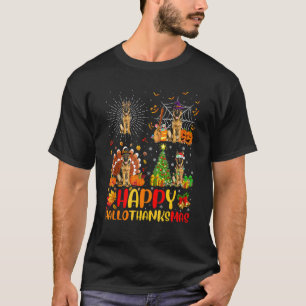 Halloween Christmas German Shepherd Dog Hallothan T-Shirt