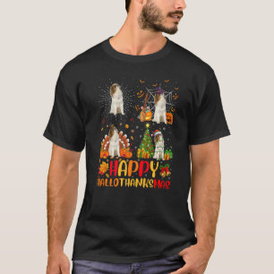 Halloween Christmas Japanese Chin Dog Hallothanks T-Shirt