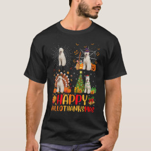 Halloween Christmas Labradoodle Dog Hallothanksm T-Shirt