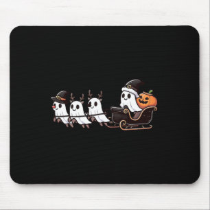 Halloween Christmas Santa's Reindeer Ghost Happy G Mouse Pad