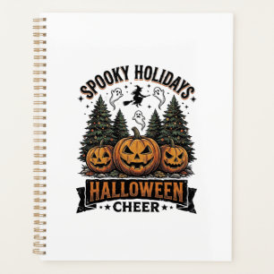 Halloween Christmas Shirt with Spooky Holiday Tree Planner