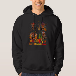 Halloween Christmas Yorkshire Terrier Dog Hallotha Hoodie