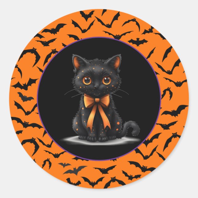 Halloween  classic round sticker (Front)