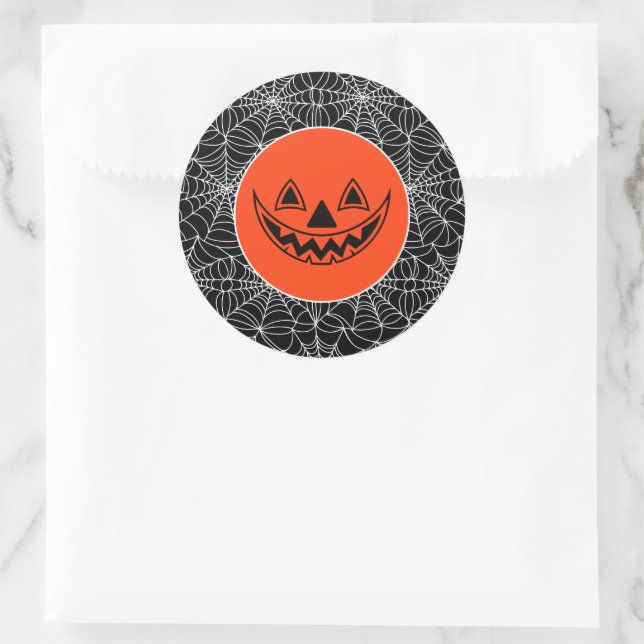Halloween  classic round sticker (Bag)