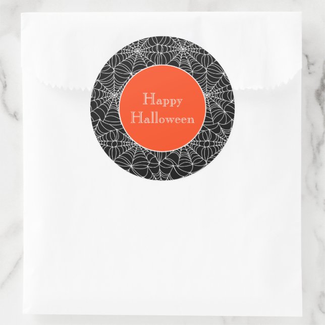 Halloween  classic round sticker (Bag)
