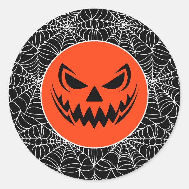 Halloween  classic round sticker (Front)