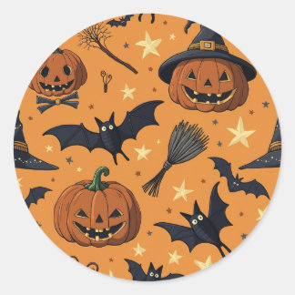 Halloween classic round sticker