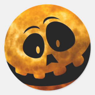 Halloween Classic Round Sticker/Creepy Face Sticker