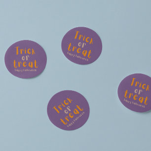 Halloween Classic Trick Or Treat Round Sticker