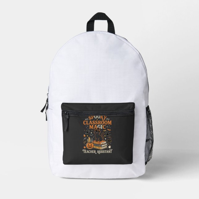 Halloween Classroom Magic Printed Backpack (Front)