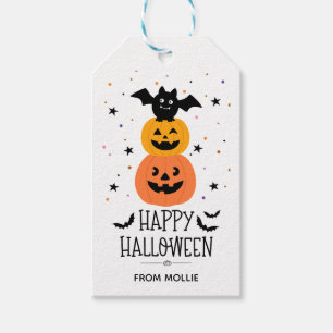 Halloween Classroom Pumpkin Bats Gift Tag