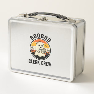 Halloween Clerk BooBoo Ghost Crew Vintage_1 Metal Lunch Box