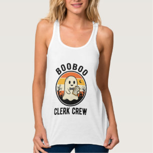 Halloween Clerk BooBoo Ghost Crew Vintage_1 Singlet