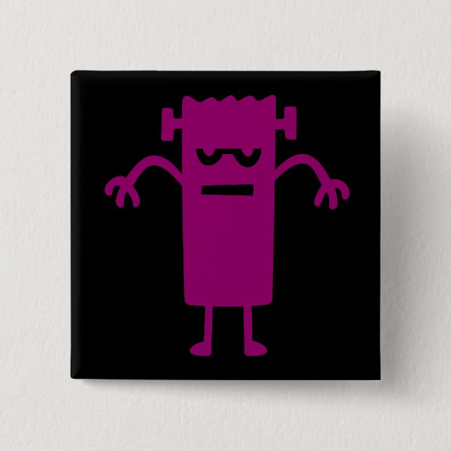 Halloween Clip Art Frankenstein Button (Front)