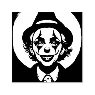 ~ HALLOWEEN ~ Clown Costume drawing ~ Self-inking Stamp