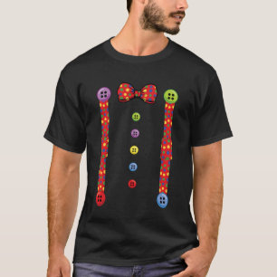 Halloween Clown Suspenders Circus Costume Carnival T-Shirt