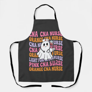 Halloween CNA Nurse Ghost Design Apron
