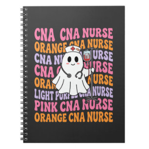 Halloween CNA Nurse Ghost Design Notebook