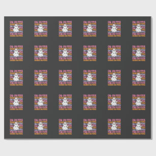 Halloween CNA Nurse Ghost Design Wrapping Paper
