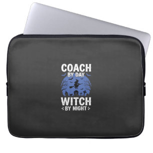 Halloween Coach by Day Witch by Night Design Laptop Sleeve