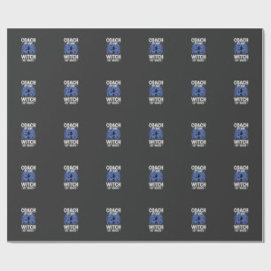 Halloween Coach by Day Witch by Night Design Wrapping Paper