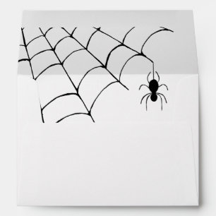 Halloween Cobwebs Cute Spiders Envelope
