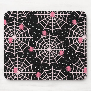 Halloween Cobwebs & Spiders Pattern Mouse Pad