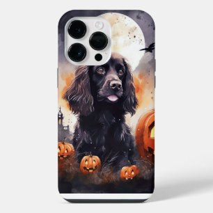 Halloween Cocker Spaniel With Pumpkins iPhone 14 Pro Max Case
