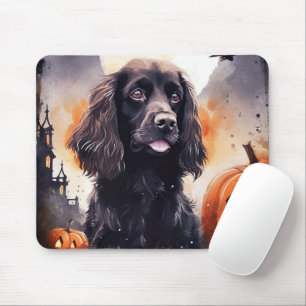 Halloween Cocker Spaniel With Pumpkins Mouse Pad