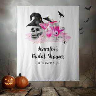 Halloween Cocktail Bridal Shower Backdrop Tapestry
