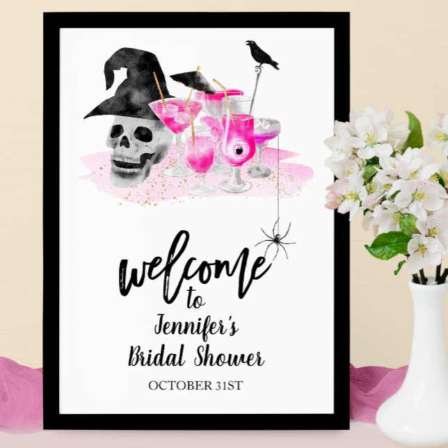 Halloween Cocktail Bridal Shower Welcome Sign (Creator Uploaded)