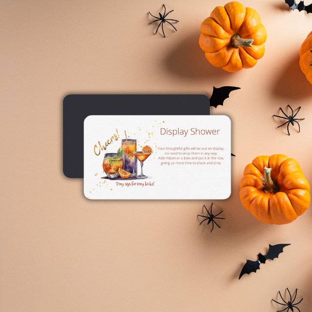 Halloween Cocktail Drinks Baby Shower Enclosure Card (Creator Uploaded)