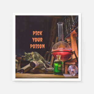 Halloween Cocktail Napkins, Pick Your Poison Napkin