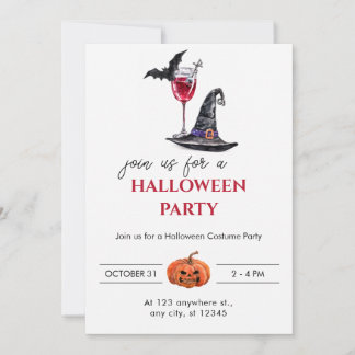 Halloween Cocktail Party Invitation