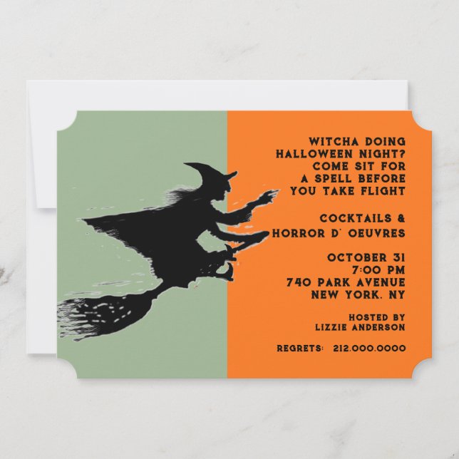 Halloween Cocktail Party Invitation (Front)