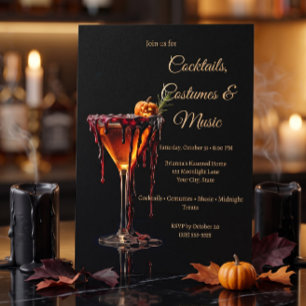 Halloween Cocktail Party Invitation