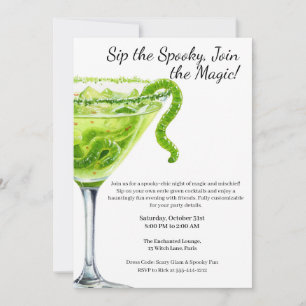 Halloween Cocktail Party   Potion Magique Invitation