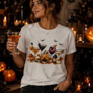 Halloween Cocktails Autumn Drinks Party Tri-Blend Shirt